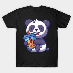 Kawaii Cute Anime Panda Otaku Japanese Bubble Boba Tea Gifts T-Shirt